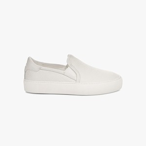 Ugg Jass Leather Women Sneakers White (6457GWZVT)